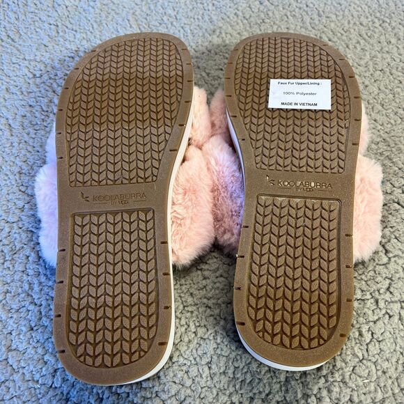 Koolaburra by UGG Batya Faux Fur Slippers Womens 9.5 Pink Shoes Platform Sandal - Picture 9 of 9